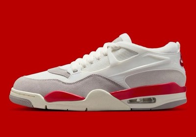 Nike Air Jordan 4 RM Fire Red Sail Grey Basketball Shoes HF8126-100 Men's Sizes