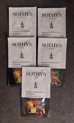 Sothys - 5 Masques Nuit Fraîcheur Défatigants - Citron-Rhubarbe - 5 × 4 ml - Photo 1/4
