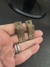 PAIR (2) NOS ART CRAFT DECO BRASS HOOSIER CABINET CUPBOARD DOOR LATCH LOCK CATCH