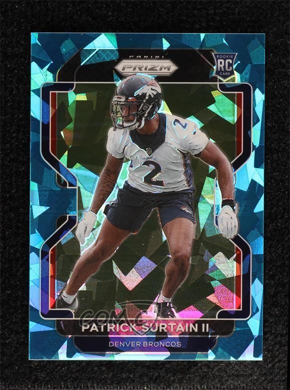 2021 Panini Prizm Rookie Blue Ice Prizm 46/99 Patrick Surtain II #374 0dv1