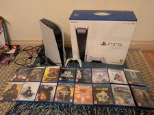 Sony PlayStation 5 console with 16 games (new and used)