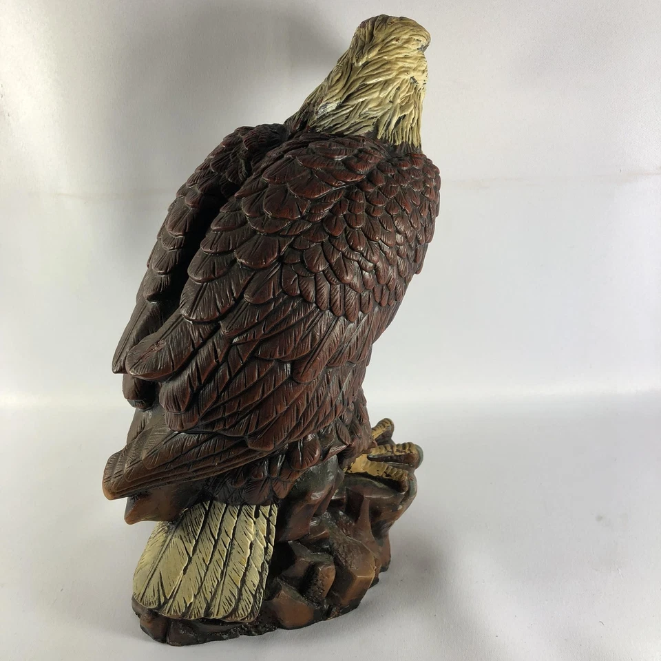 Vintage Bald Eagle Candle Statue 12” XL Wax Decor Figurine Hand Painted Wildlife - Image 3 of 4