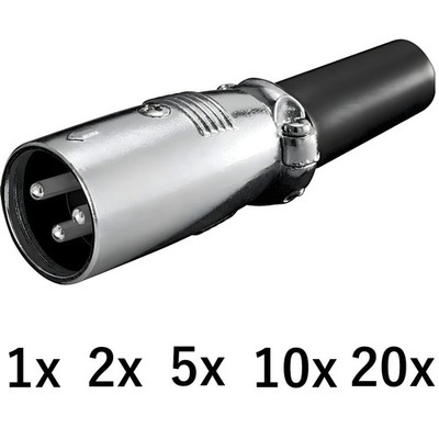 3 pin XLR Stecker Männlich Audio Kabel Metallgehäuse Mikrofon Steckverbinder mic