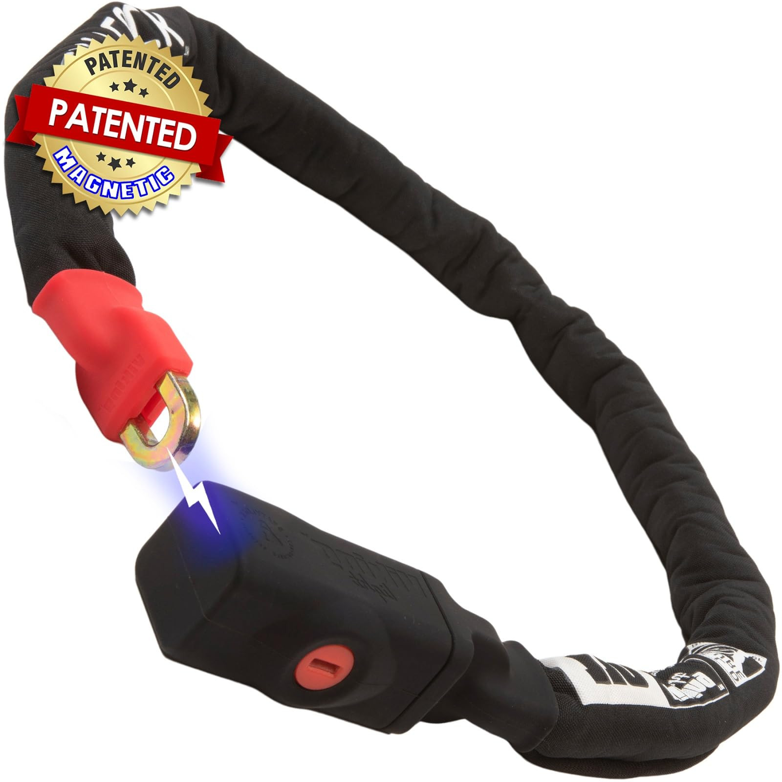 Viking Bike Chain Lock with Key - Patented Sold Secure Silver Anti Theft Bike...