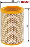 Bosch 1457433161 Luftfilter Luftfiltereinsatz FüR Renault
