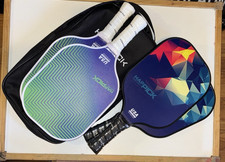Pickleball Racket Set: 4 Pro Fiberglass Paddles USAPA Approved by Happick