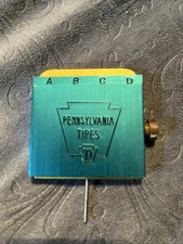 Vintage Pennsylvania Tires Advertising Two Sided Tread Depth Gauge Nice Colors