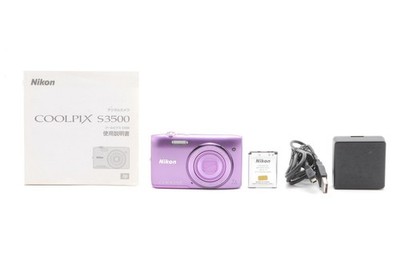 【NEAR MINT】Nikon COOLPIX S3500 20.1 MP Compact Digital Camera Purple From JAPAN