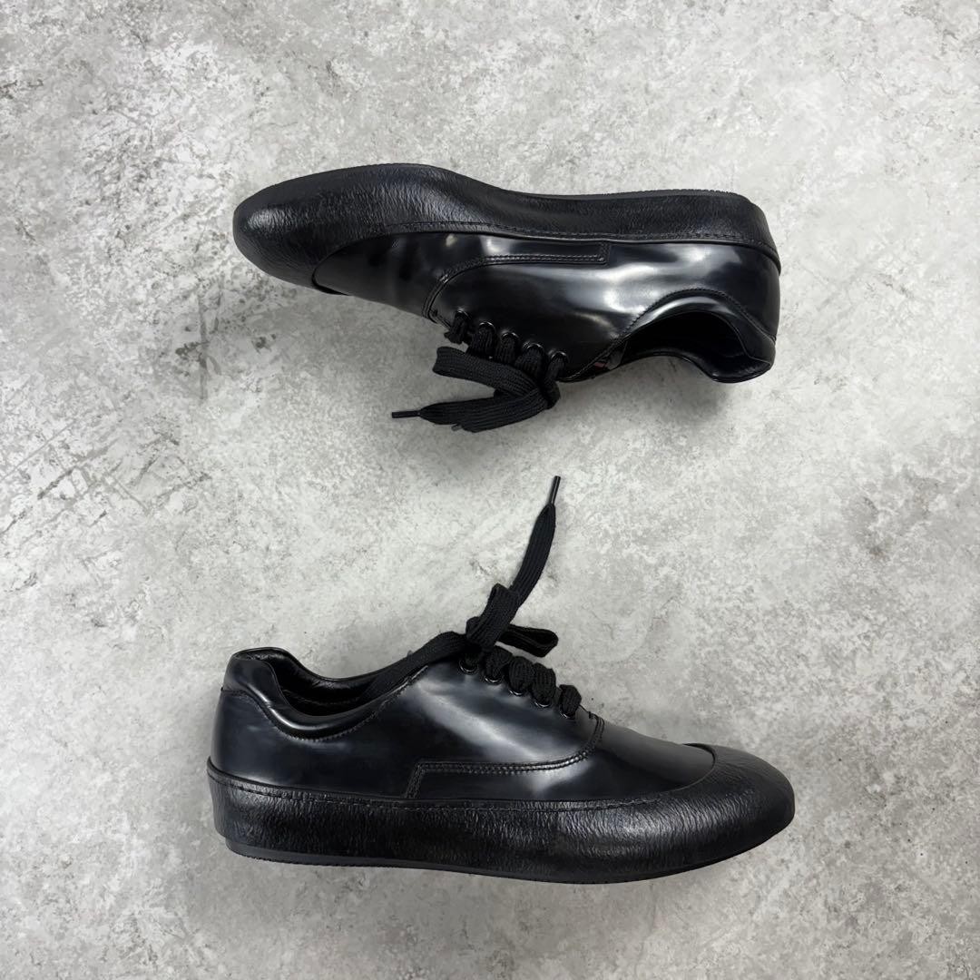 PRADA SPORTS Men's Leather Sneakers, Size 6, Black, Simple, From Japan, y9748 thumbnail 2