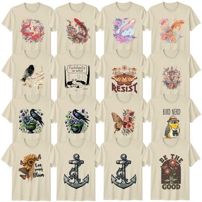 T-Shirt Blumen Strand und Meer Schmetterling und Biene Erwachsene Maritim Geburtstagsgeschenk