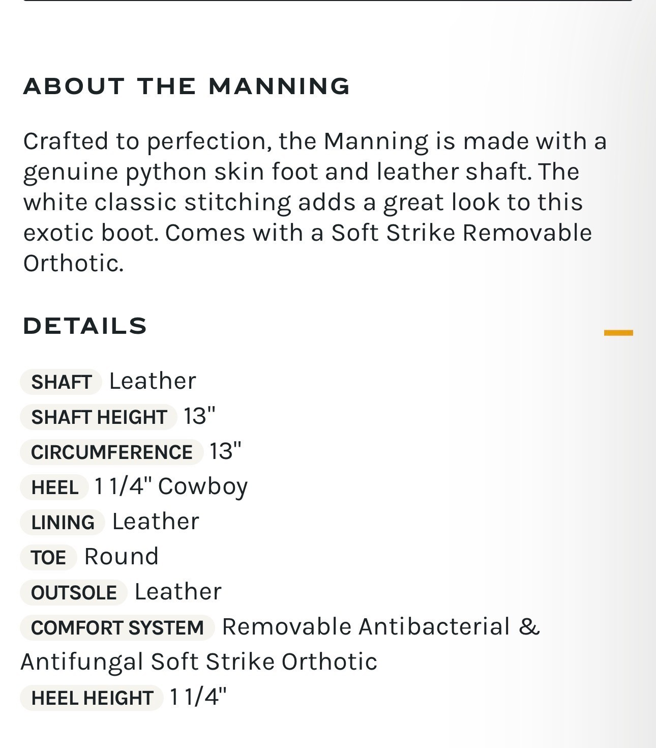 MANNING GENUINE LEATHER PYTHON COWBOY BOOTS - image 8