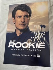 Nathan Fillion Signed 12x18 Photo The Rookie