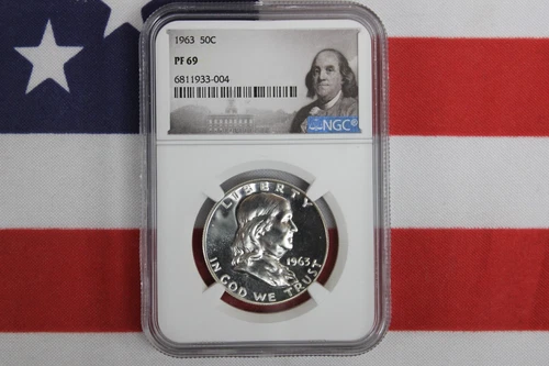 1963 Silver Proof Franklin Half Dollar - NGC PF69 (SL625)