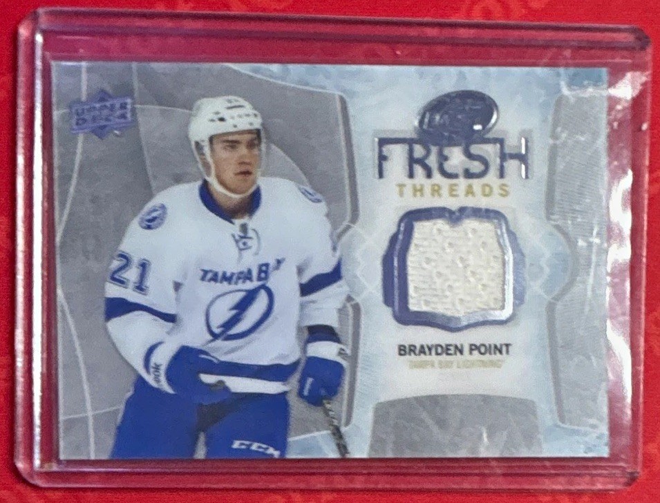 Upper Deck 2016-17 Ice Fresh Threads Brayden Point Rookie Memorabilia #FT-BP