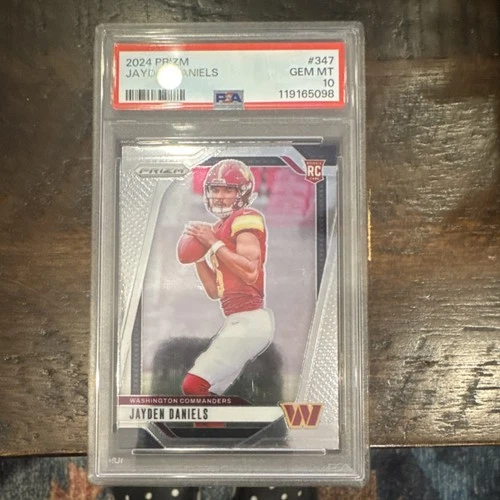 Panini Prizm Football Rookie Jayden Daniels #347 PSA 10 Washington Commanders