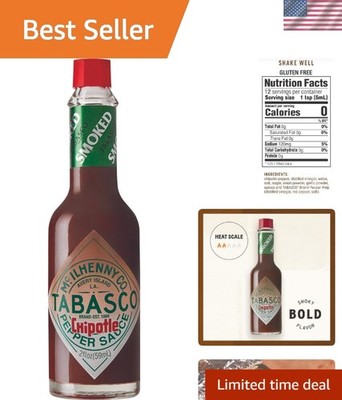 Smoky Chipotle Pepper Sauce - Allergen-Free, 2 Fl Oz, Perfect for Marinading