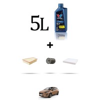 Hoffcar Wartungsset 3 Filter Und 5L ÖL FüR Ford Fiesta VII 1.1 52Kw Ab 2017