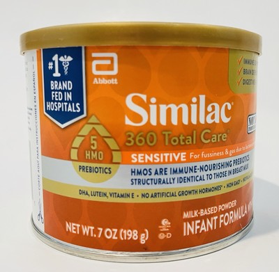 Similac 360 Total Care Sensitive Infant Formula, 7oz Can, Exp. 09/01/26