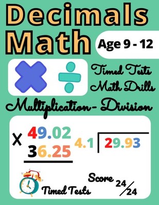 Math Practice Decimals Multiplication And Division Workbooks For 4th 5th 6th Gra