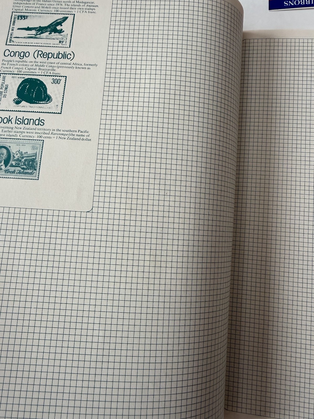 VTG 1979 Stanley Gibbons Post Box Stamp Album Paperback with Some Stamps, Look,