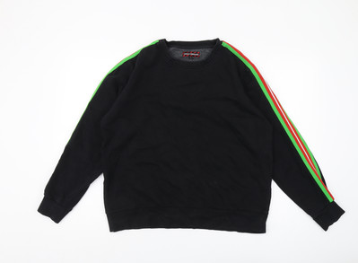 Urban Threads Herren Pullover Sweatshirt schwarz L