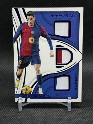 2024-25 Panini Immaculate Robert Lewandowski Patch Trios Sapphire #/10