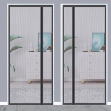 Heavy Duty Magnetic Screen Door Mesh Mosquito Fly Bug Insect Net Door Curtain UK