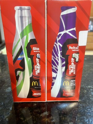 Coca Cola & McDonald's Aluminum Bottle FIFA 2010 World Cup Set of
