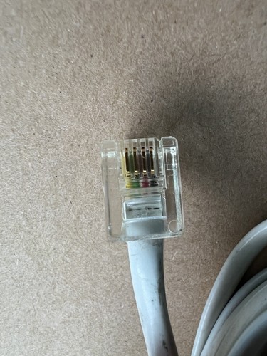 6 Foot Ivory Telephone Cord Cable - Phone White RJ11 - 第 3/6 張圖片