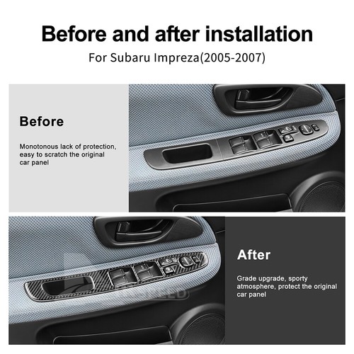Window Control Switch Button Panel Carbon Fiber Sticker For Subaru Impreza 05-07 - Picture 3 of 8