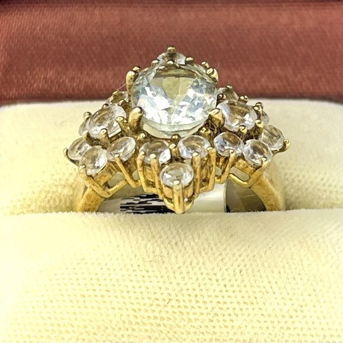 18K Gold over SS Vermeil 4.8C TW Prasiolite Green Amethyst Ring Size 7 - Picture 4 of 8