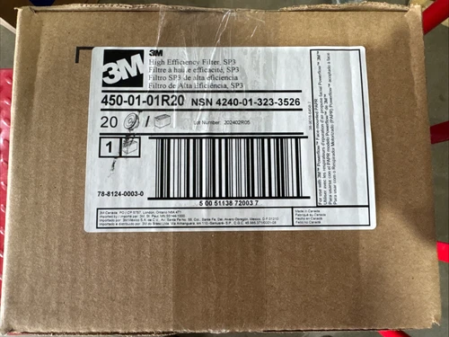 3M 450-01-01R20 SP3 Particulate Filter System Component - Black (20 Pack)
