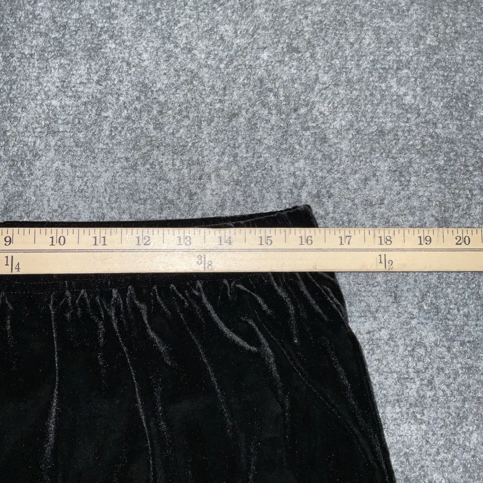 Bob Mackie 可穿戴艺术裤女式 XL 码黑色天鹅绒拉派对日期 — 第 3/4 张图片