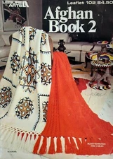 Leisure Arts Afghan Book 2 Crochet Patterns Booklet | 16 Patterns