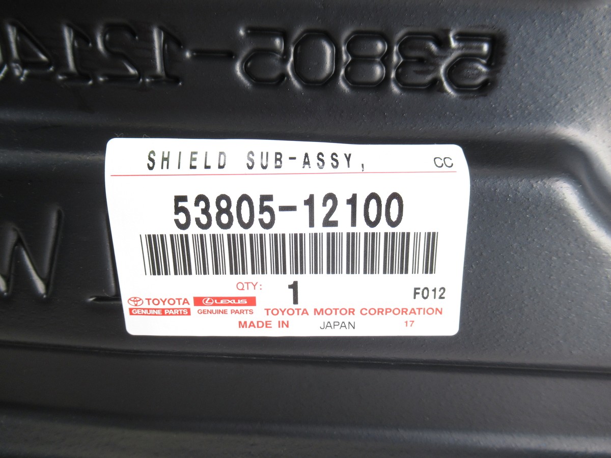 Genuine OEM Toyota 53805-12100 Passenger RH Front Fender Liner