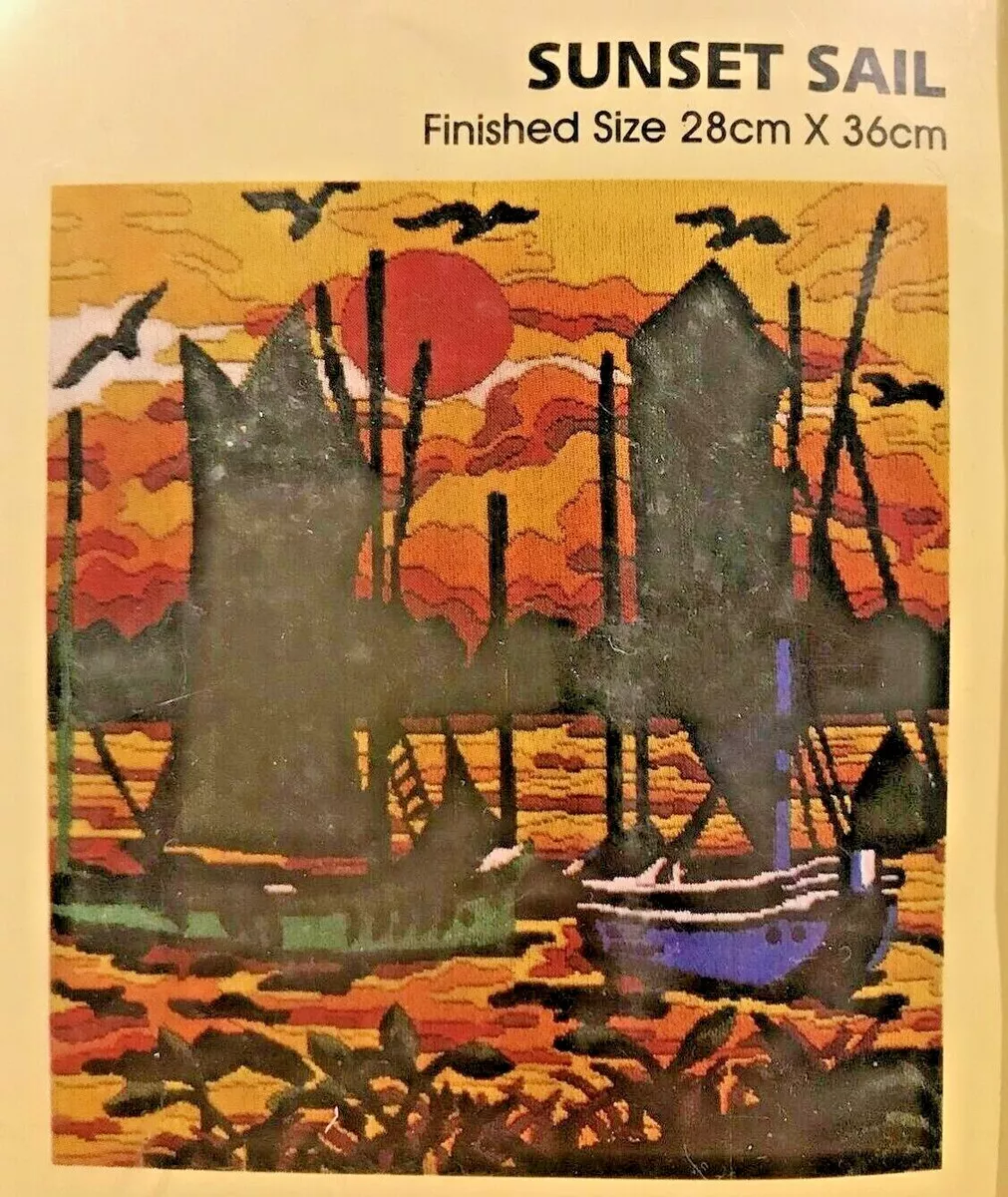 VTG Coats Anchor Stitch Kit Sunset Sail Impressions Series