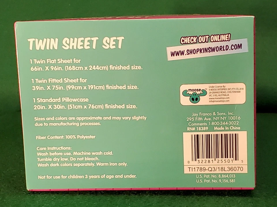 Shopkins 3 pc Twin Sheet Set - Image 2 of 2