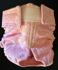 Female Dog Puppy Pet Diaper Washable Pant Sanitary Underwear HEARTS PINK S/M