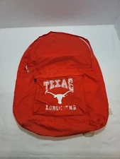 University Of Texas Longhorns UT Bookbag Backpack Vintage Orange/White