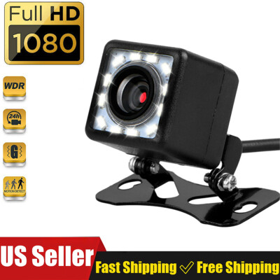 Car Rear View Backup Camera Parking Reverse Back Up Camera Waterproof CMOS 12LED