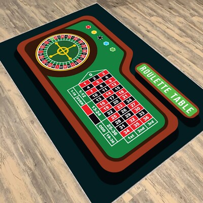 Casino, Roulette Wheel On Green Casino Table, Realistic, Roulette Table, Roulett