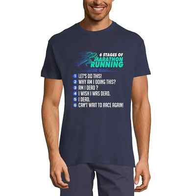 Herren Grafik T-Shirt 6 Phasen eines Marathonläufers   6 Stages Of Marathon