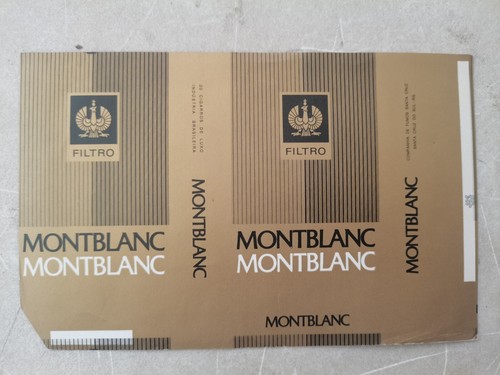 opened empty cigarette soft pack--84 mm--Brazil- Montblanc