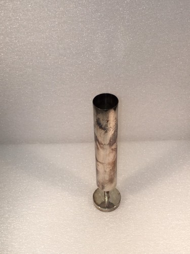 Art Deco Silver Plated Round Tube Vase 17 Centimeters Tall Made In England - Picture 3 of 7