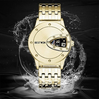 Montre-Bracelet Homme Luxe BESTWIN Quartz Bracelet Acier