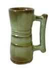 Vintage Frankoma Pottery Juice Mug Cup Green and Brown With Handle 4.5 Tall 26DC