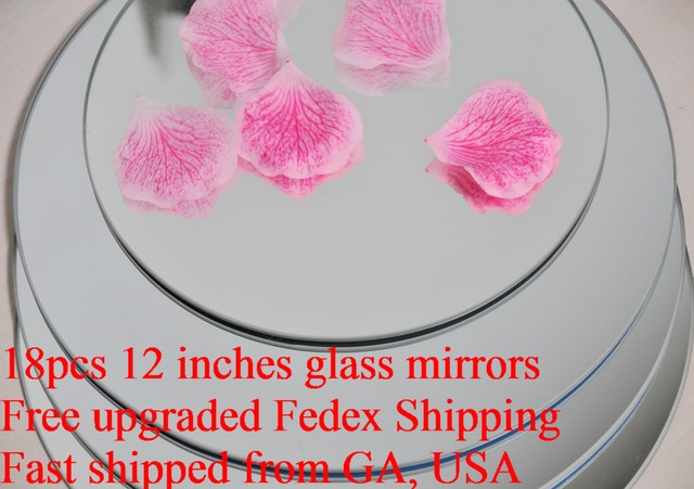 24 Pcs 12 Round Centerpiece Mirrors Wedding Decorating Whole