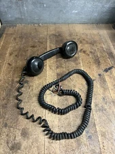 VTG Automatic Electric Desk Telephone Phone Black Handset Spitcut Bakelite Parts