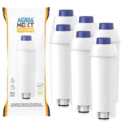 AGUA NEXT 6x Wasserfilter für DeLonghi kompatibel mit DLSC002 SER3017 ECAM ESAM ETAM Serie