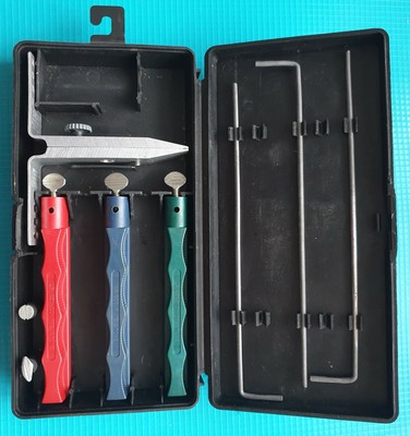 LANSKY SCHARPENERS Standard Schärfset 3 Schleifsteine Führungsstab Transportbox 